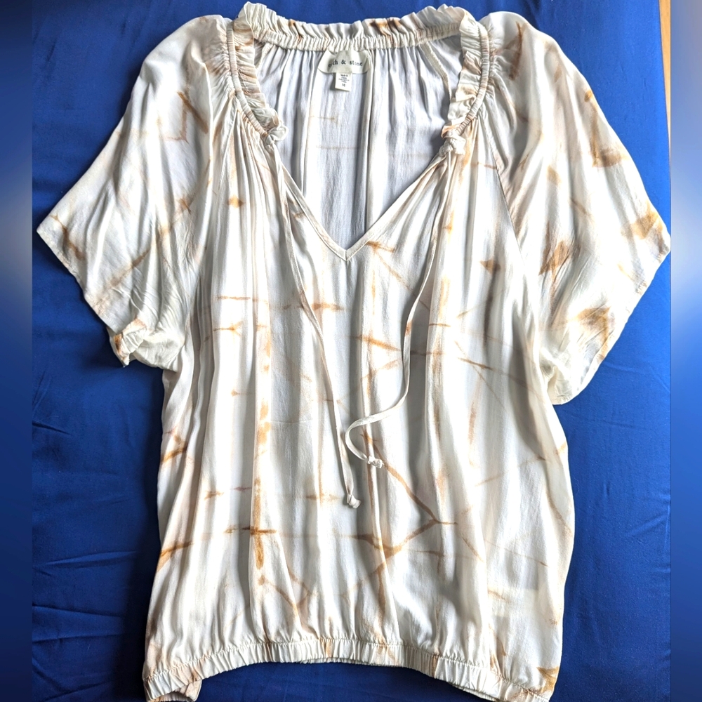 Cloth and Stone tie dye shibori  top